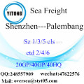 Fret maritime de Port de Shenzhen expédition à Palembang